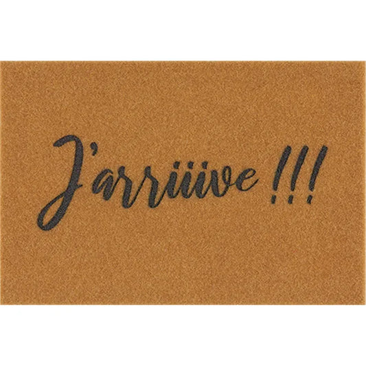 Tapis d'entrée J'arrive naturel 40x60cm