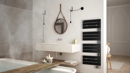 Sèche-serviettes électrique DELTACALOR 500W, H119 x l50 cm Asymétrique noir
