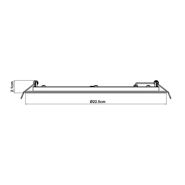 Spot à encastrer Extraflat led, changement d'intensité et de blancs, D22.5 blanc
