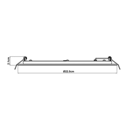 Spot à encastrer Extraflat led, changement d'intensité et de blancs, D22.5 blanc