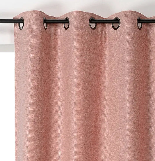 Rideau tamisant, Castello, coton, rose H.260 x l.140 cm