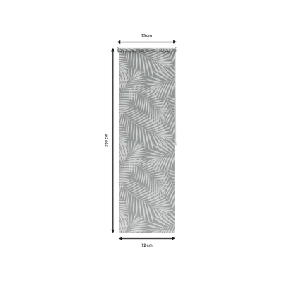 Store enrouleur tamisant Caloundra blanc/gris, l.75 x H.250 cm, INSPIRE