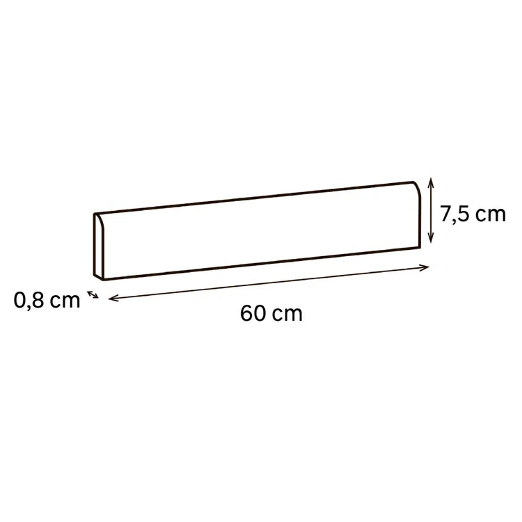 Lot de 2 plinthes Pierre gris n°62, Ht. x L. 60 cm, Ep.8 mm