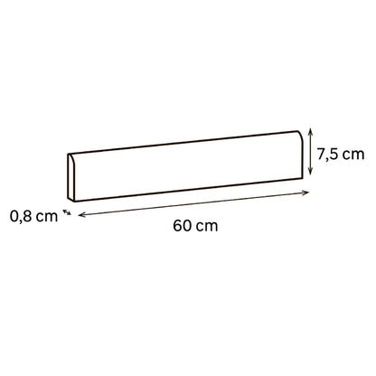 Lot de 2 plinthes Pierre gris n°62, Ht. x L. 60 cm, Ep.8 mm