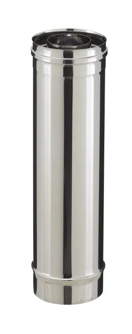 Tuyau pour conduit double paroi POUJOULAT Diam.100 mm 0.45 m
