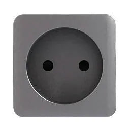 Cache prise sans terre Cosy, LEXMAN aluminium mat