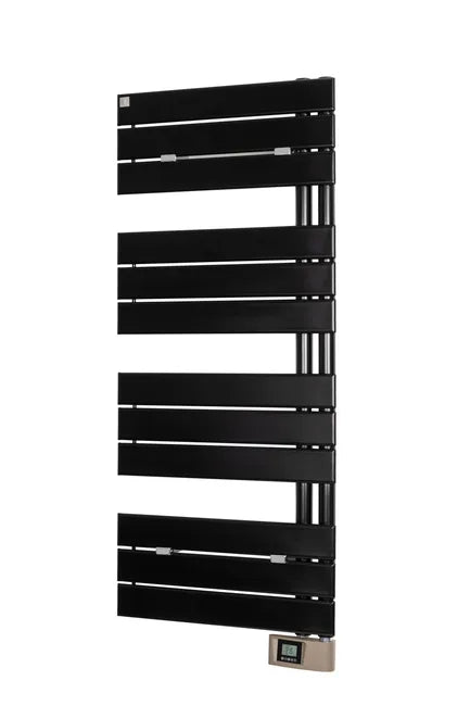 Sèche-serviettes électrique DELTACALOR 500W, H119 x l50 cm Asymétrique noir