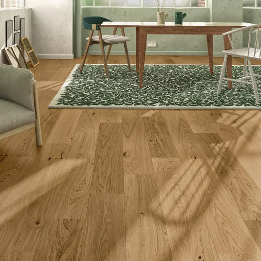 Parquet contrecollé intenso chêne blond vitrifié XL ARTENS, l.18.7 cm