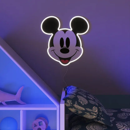 Applique néon LED Mickey, YELLOWPOP
