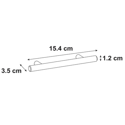 2 poignées de meuble, acier argent brossé, entraxe 96 mm