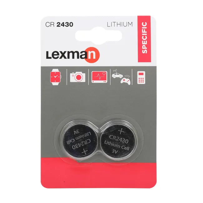 Lot de 2 pile CR2430 / DL2430, LEXMAN