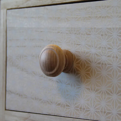 Bouton de meuble rond Régence, bois hêtre brut, Diam.40 mm