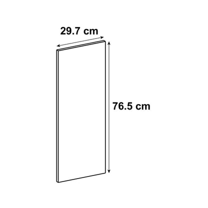 Lot de 2 portes de cuisine Sevilla gris perle mat H.76.5 x l.29.7 cm