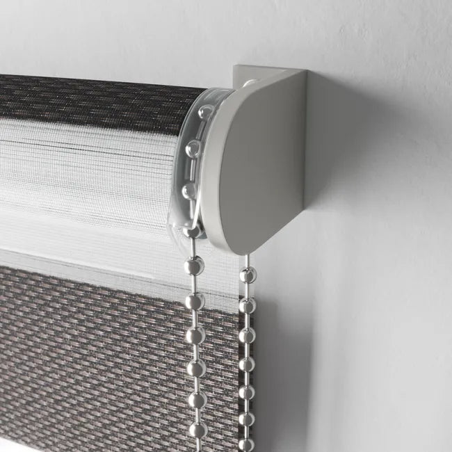 Store enrouleur jour/nuit Dual anthracite, l.65 x H.160 cm, DECOSOL DELUXE