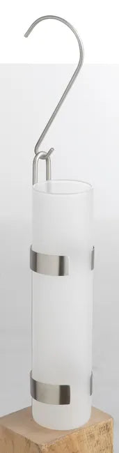 Lot de 2 saturateurs tube verre blanc opaque, 350 ml