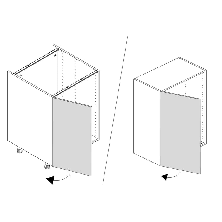 Porte de cuisine Tokyo blanc brillant H.76.5 x l.14.7 cm