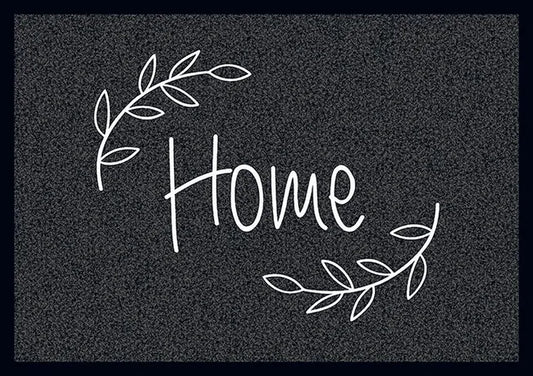 Tapis d'entrée gris foncé l.40 cm x L.60 cm, Home