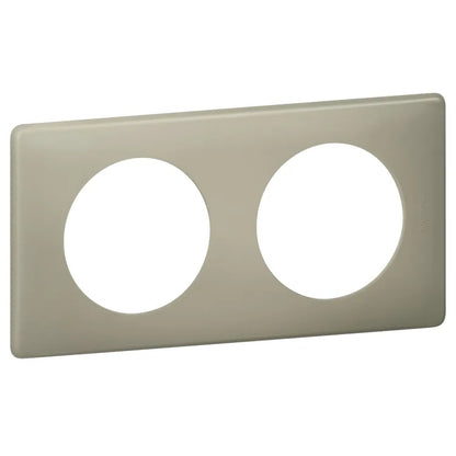 Plaque double Céliane, LEGRAND, argile