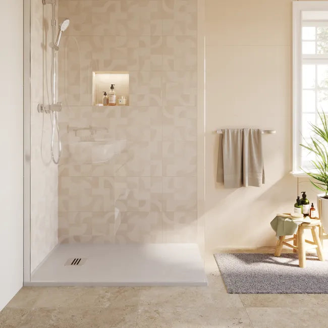 Carrelage mur intérieur effet géo beige Arctic mat l.30 x L.90 cm ARTENS