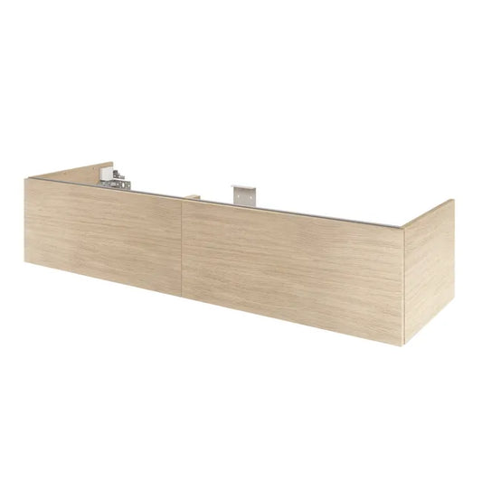 Meuble sous-vasque l.150 x H.32 x P.48 cm effet chêne naturel Neo line