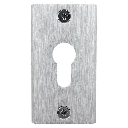 2 rosaces de fonction blindées Securit ALPERTEC, 50 x 60 mm, aluminium argent