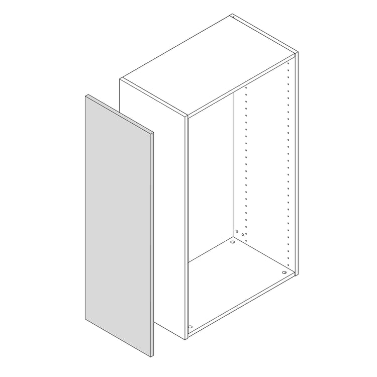 Joue Malmo blanc mat H.76.8 x l.37 cm