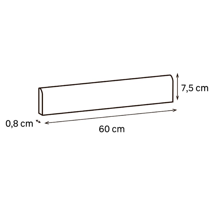Lot de 2 plinthes Marbre gris clair n°81, Ht. x L. 60 cm, Ep.8 mm