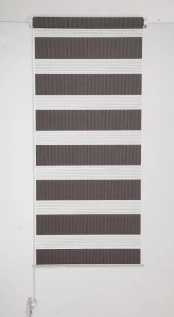 Store enrouleur jour/nuit Ontario gris foncé, l.45 x H.160 cm, INSPIRE