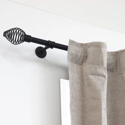 Lot de 2 embouts pour barre à rideau , Diam.20 mm noir Facto, INSPIRE