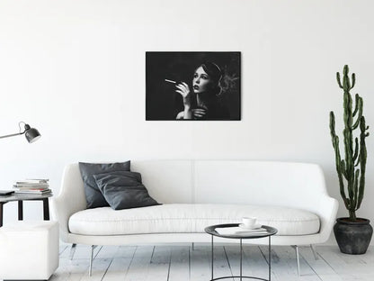 Affiche Smoke and dream, gris l.50 x H.70 cm