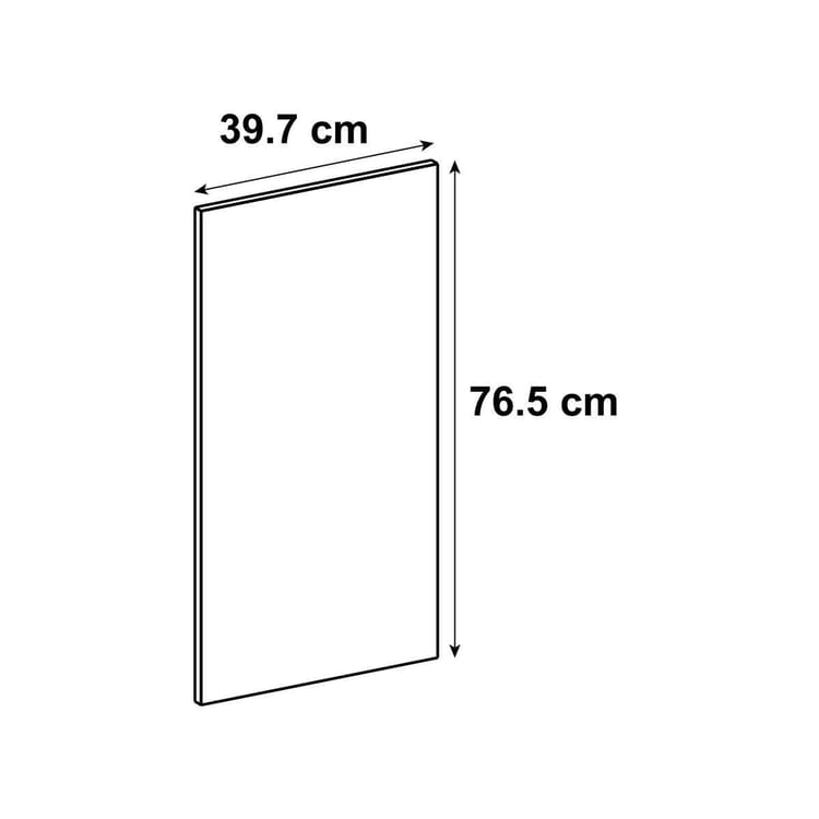 Porte de cuisine Moscow chêne blanchi mat H.76.5 x l.39.7 cm