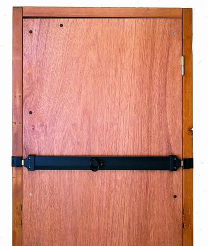 Barre de sécurité pour porte de garage en acier noir, L.73 à 93 cm AFBAT