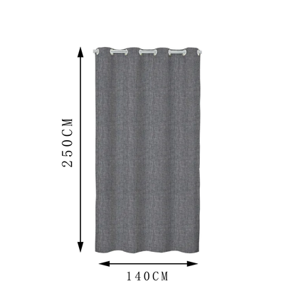 Rideau tamisant, Tricot, coton, gris H.250 x l.140 cm INSPIRE