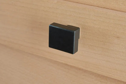 Bouton de meuble rectangulaire, porcelaine noir mat, l.30 mm
