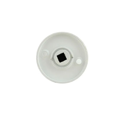 Bouton de porte sur rosace Rondo Chrisligne, aluminium, blanc, sans rosace