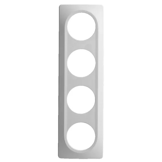 Plaque quadruple Epure, blanc