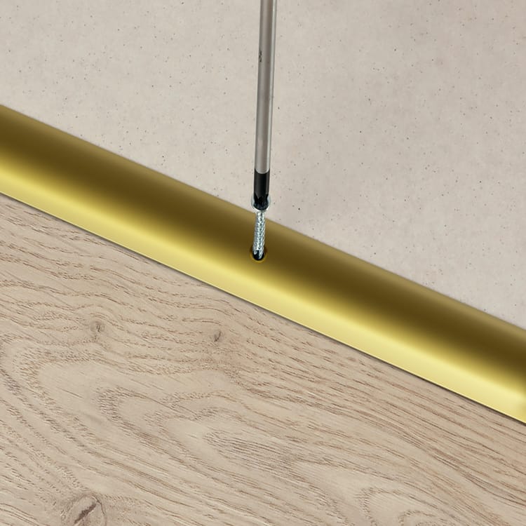 Barre de seuil à visser aluminium finition laiton, l. 0.3 cm x L.166 cm ARTENS