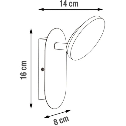 Spot patère module led, moderne chrome, INSPIRE Loob
