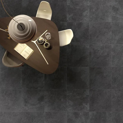Carrelage mur / sol effet pierre noir Sicile l.60 x L.60 cm