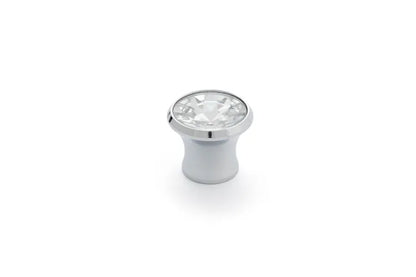 4 boutons de meuble Cylindrique, aluminium argent chromé