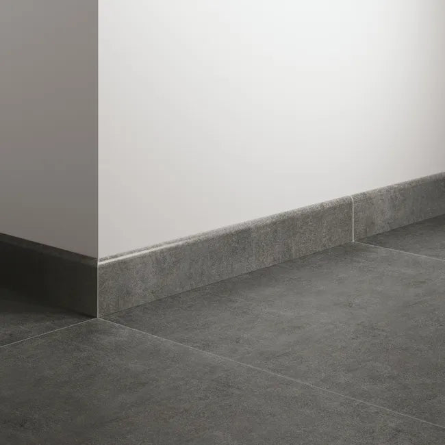 Lot de 2 plinthes carrelage Béton anthracite n°24, Ht. x L. 60 cm, Ep.8.9 mm