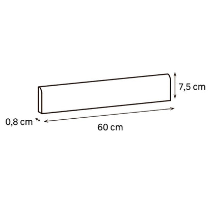 Lot de 2 plinthes Pierre beige n°52, Ht. x L. 60 cm, Ep.8 mm