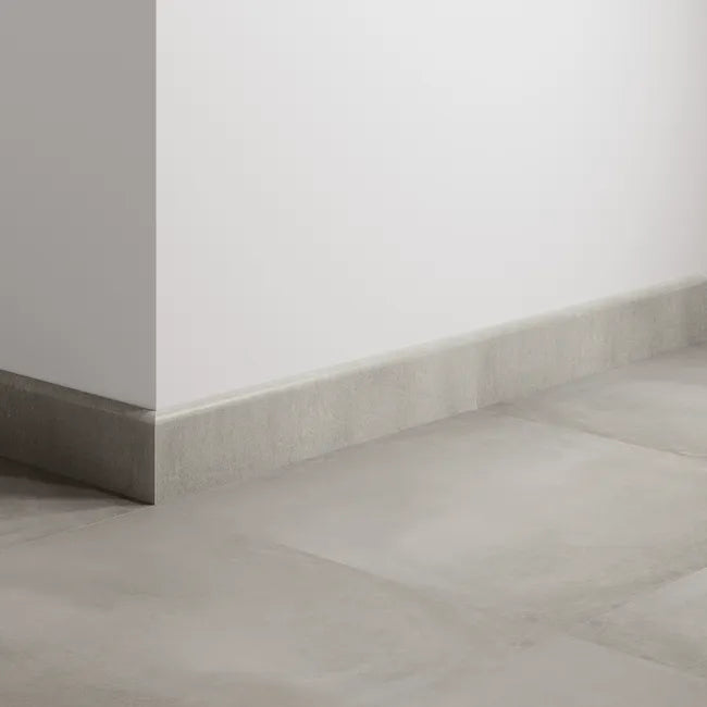 Lot de 3 plinthes carrelage Béton gris moyen n°17, Ht. x L. 45 cm, Ep.8.2 mm