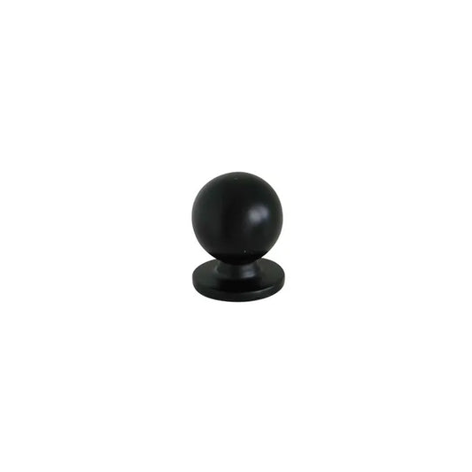 Bouton de meuble rond, zamak noir, Diam. mm