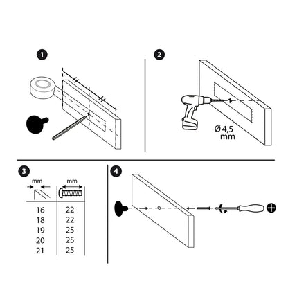 2 boutons de meuble ronds Jamy, aluminium laiton brossé, Diam.35 mm