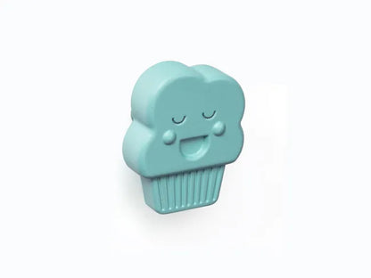 Bouton de meuble Muffin, abs bleu mat