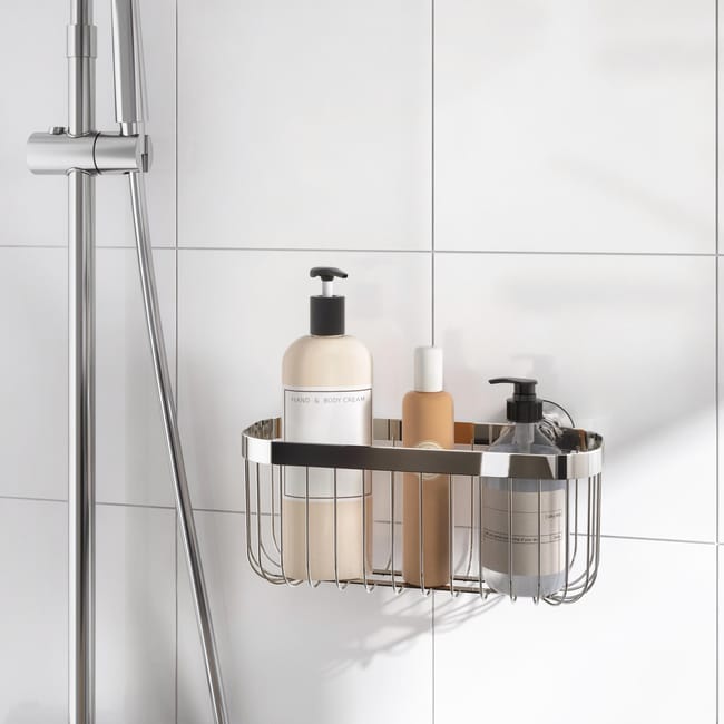 Etagère de douche chromé à visser / à monter mur SENSEA