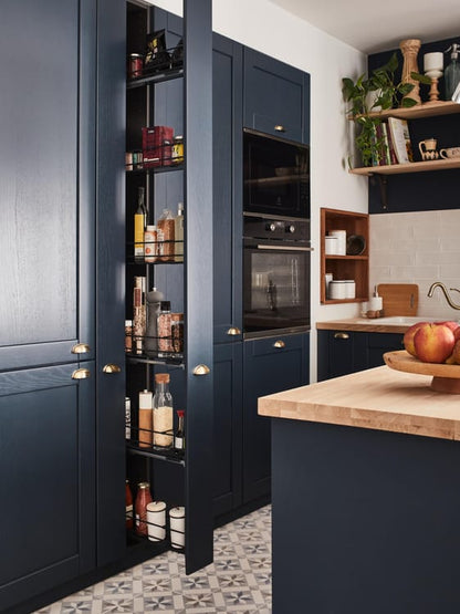 Façade de tiroir de cuisine Chicago bleu marine mat H.12.5 x l.39.7 cm