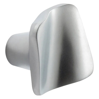 2 boutons de meuble Chelsea en zamak argent mat, l. 32 x P. 26 mm