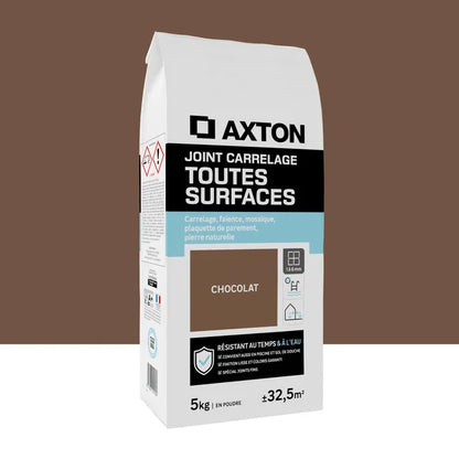 Joint tous types de carrelage et mosaïque AXTON brun chocolat 5kg